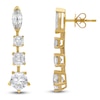 Thumbnail Image 1 of J'Lure Multi-Shape Lab-Grown Diamond Drop Earrings 4 ct tw 14K Yellow Gold