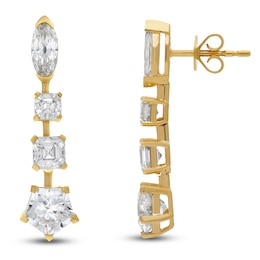 J'Lure Multi-Shape Lab-Grown Diamond Drop Earrings 4 ct tw 14K Yellow Gold