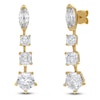 Thumbnail Image 2 of J'Lure Multi-Shape Lab-Grown Diamond Drop Earrings 4 ct tw 14K Yellow Gold