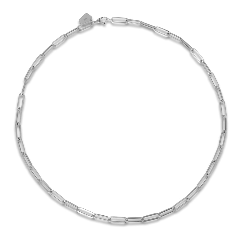 Main Image 2 of Charm'd by Lulu Frost Paperclip Chain Semi-Solid 10K White Gold 20"
