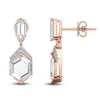 Thumbnail Image 1 of J'Lure Hexagon Portrait-Cut & Hexagon Baguette-Cut Lab-Grown Diamond Dangle Earrings 2-7/8 ct tw 14K Rose Gold