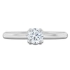 Thumbnail Image 3 of Certified Round-Cut Solitaire Diamond Engagement Ring 1/2 ct tw 18K White Gold (SI2/G)