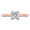 Thumbnail Image 3 of Certified Princess-Cut Diamond Solitaire Engagement Ring 1 ct tw 18K Rose Gold (SI2/G)