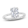 Thumbnail Image 1 of Certified Oval-Cut Diamond Solitaire Engagement Ring 2 ct tw 14K White Gold (I1/I)