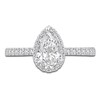Thumbnail Image 3 of Pear-Shaped Lab-Grown Diamond Halo Engagement Ring 1-1/2 ct tw Platinum