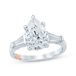 Pnina Tornai Pear-Shaped Lab-Grown Diamond Engagement Ring 3-1/3 ct tw 14K White Gold