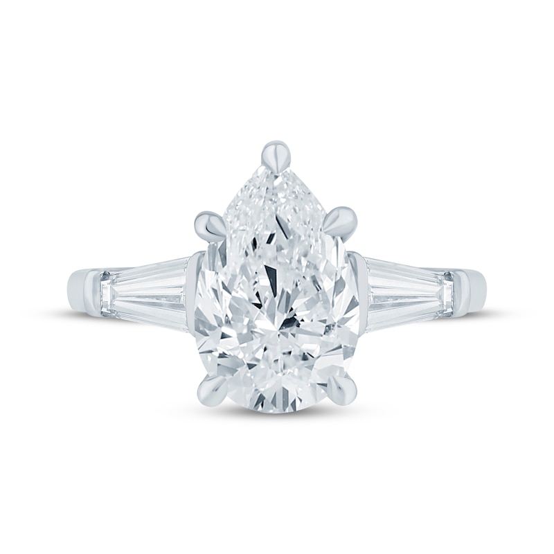 Main Image 4 of Pnina Tornai Pear-Shaped Lab-Grown Diamond Engagement Ring 3-1/3 ct tw 14K White Gold
