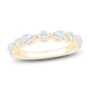 Thumbnail Image 1 of Certified Pear-Shaped & Round-Cut Diamond Anniversary Ring 1 ct tw 14K Yellow Gold