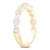 Thumbnail Image 2 of Certified Pear-Shaped & Round-Cut Diamond Anniversary Ring 1 ct tw 14K Yellow Gold