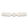 Thumbnail Image 3 of Certified Pear-Shaped & Round-Cut Diamond Anniversary Ring 1 ct tw 14K Yellow Gold