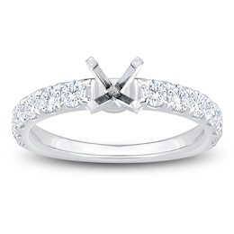Lab-Grown Diamond Engagement Ring Setting 1 ct tw 14K White Gold