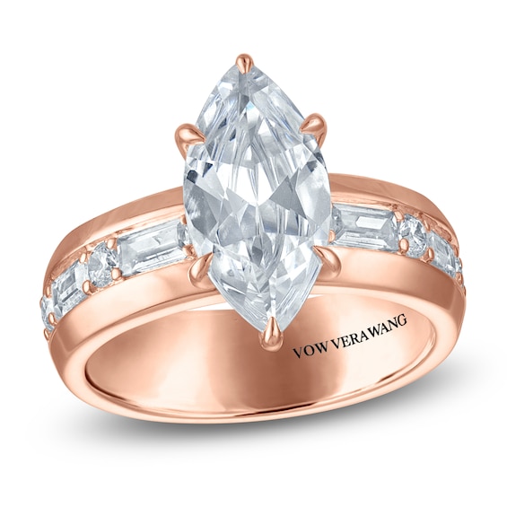 Vera Wang VOW Marquise-Cut Lab-Grown Diamond Engagement Ring 3-1/2 ct tw 14K Rose Gold