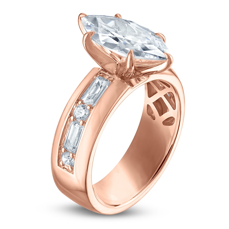 Main Image 2 of Vera Wang VOW Marquise-Cut Lab-Grown Diamond Engagement Ring 3-1/2 ct tw 14K Rose Gold