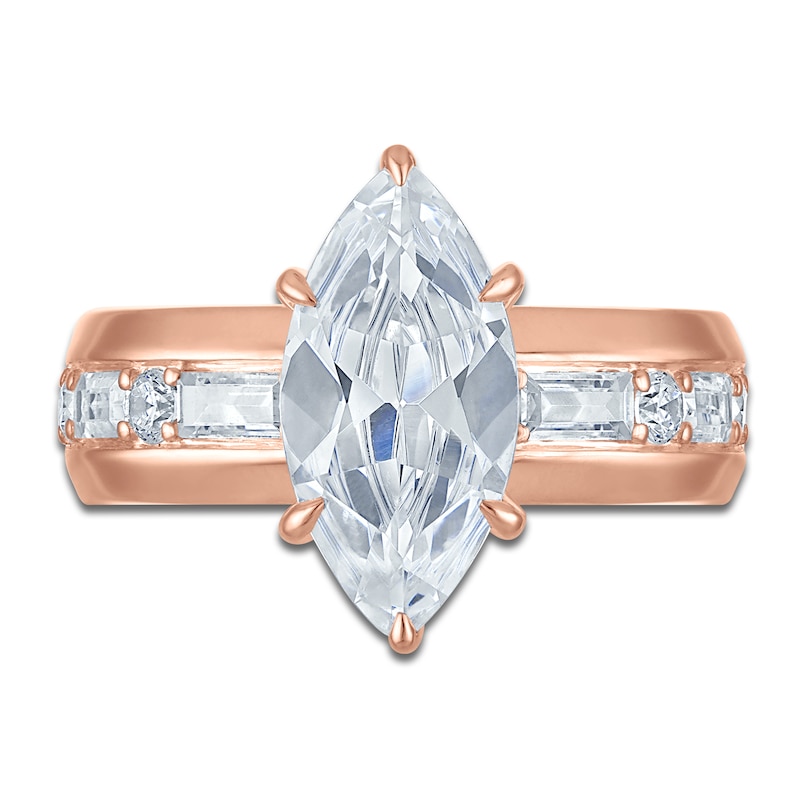 Main Image 3 of Vera Wang VOW Marquise-Cut Lab-Grown Diamond Engagement Ring 3-1/2 ct tw 14K Rose Gold