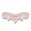 Thumbnail Image 3 of Lab-Grown Diamond Two-Row Contour Anniversary Ring 1 ct tw 14K Rose Gold