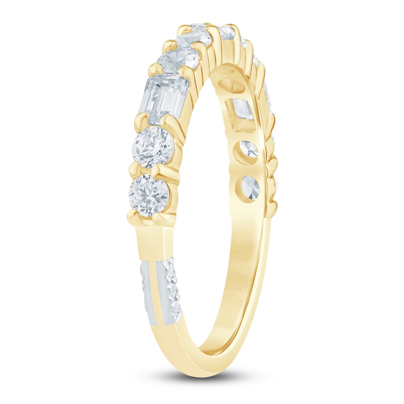 Main Image 2 of Pnina Tornai Emerald-Cut & Round-Cut Lab-Grown Diamond Anniversary Ring 1 ct tw 14K Yellow Gold