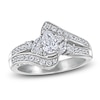 Thumbnail Image 1 of Brilliant Moments Pear-Shaped Diamond Bypass Engagement Ring 1 ct tw 14K White Gold