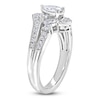 Thumbnail Image 2 of Brilliant Moments Pear-Shaped Diamond Bypass Engagement Ring 1 ct tw 14K White Gold