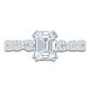 Thumbnail Image 3 of Certified Emerald-Cut Diamond Hidden Halo Twist Shank Engagement Ring 1-1/4 ct tw 14K White Gold