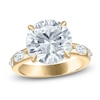 Thumbnail Image 1 of Round-Cut Lab-Grown Diamond Hidden Halo Engagement Ring 5-3/4 ct tw 14K Yellow Gold