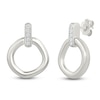 Thumbnail Image 2 of Diamond Freeform Circle Earrings 1/15 ct tw Sterling Silver