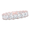 Thumbnail Image 1 of Certified Princess-Cut Diamond Eternity Band 4-7/8 to 6-1/3 ct tw 14K Rose Gold