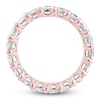 Thumbnail Image 2 of Certified Princess-Cut Diamond Eternity Band 4-7/8 to 6-1/3 ct tw 14K Rose Gold