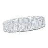 Thumbnail Image 1 of Certified Emerald-Cut Diamond Eternity Band 5-3/4 to 6-7/8 ct tw 14K White Gold