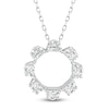 Thumbnail Image 1 of Jared Signature Half Moon Lab-Grown Diamond Circle Necklace 1-1/6 ct tw 14K White Gold 18"