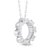 Thumbnail Image 2 of Jared Signature Half Moon Lab-Grown Diamond Circle Necklace 1-1/6 ct tw 14K White Gold 18"