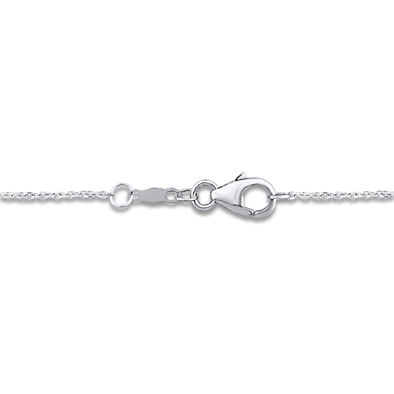 Main Image 4 of Jared Signature Half Moon Lab-Grown Diamond Circle Necklace 1-1/6 ct tw 14K White Gold 18"