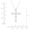 Thumbnail Image 6 of Jared Signature Collection Marquise & Round-Cut Lab-Grown Diamond Cross Necklace 1 ct tw 14K Yellow Gold 18"