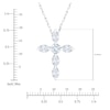 Thumbnail Image 6 of Jared Signature Collection Marquise & Round-Cut Lab-Grown Diamond Cross Necklace 1 ct tw 14K White Gold 18"