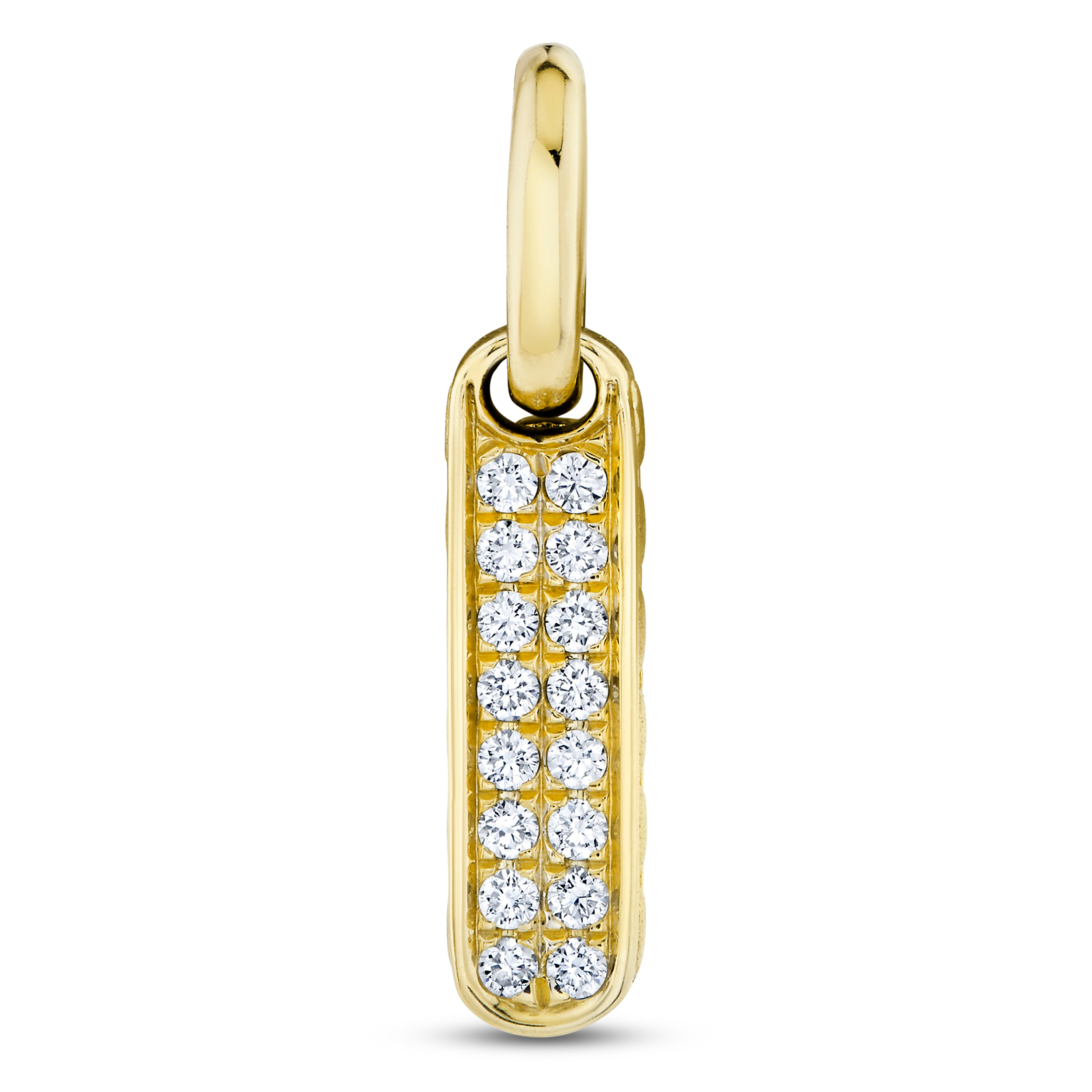 &nbsp;Shy Creation Men's Collection Diamond Necklace Charm 1/10 ct tw 14K Yellow Gold BM00163