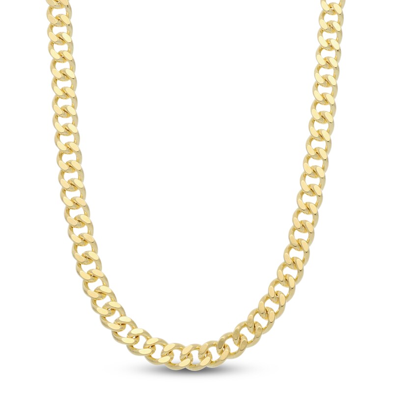 Main Image 1 of 4.6mm Cuban Curb Chain Necklace Solid 14K Yellow Gold 24"