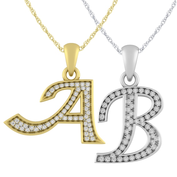 Diamond Initial Necklace