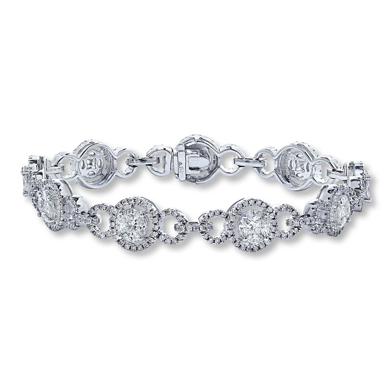 Diamond Bracelet 4ct tw 14K White Gold