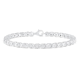 Diamond Tennis Bracelet 1/3 ct tw Round-cut Sterling Silver