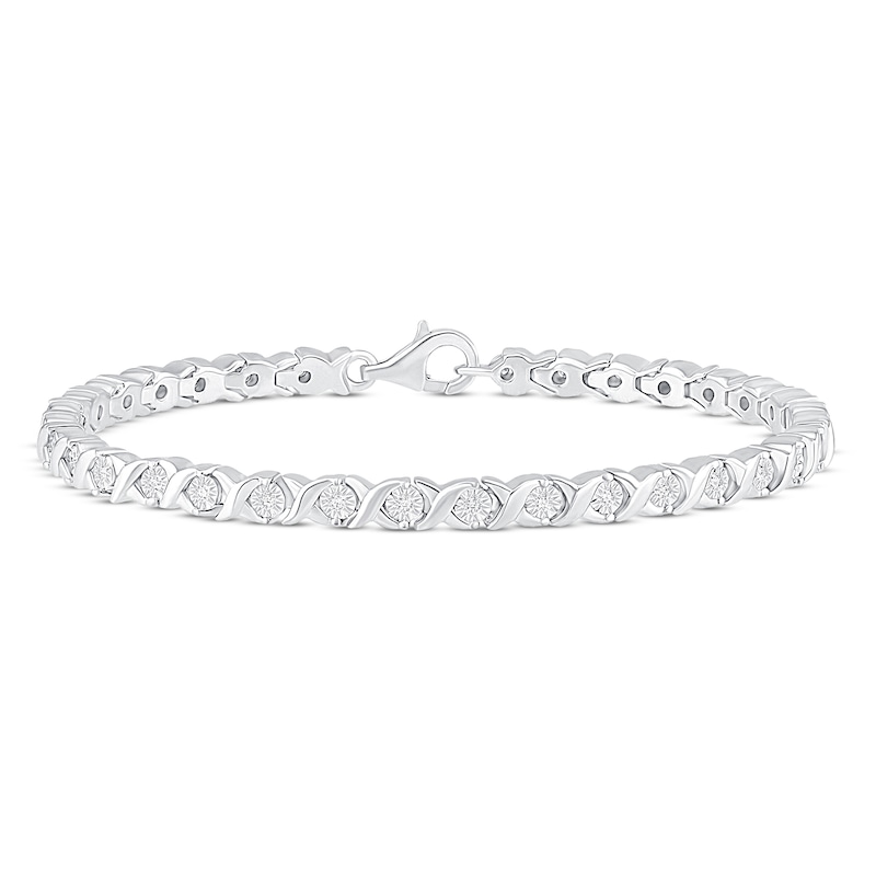 Main Image 1 of Diamond Tennis Bracelet 1/3 ct tw Round-cut Sterling Silver