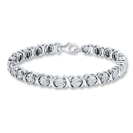 Diamond Bracelet 3/4 ct tw Round-cut Sterling Silver
