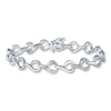 Thumbnail Image 0 of Sterling Silver Bracelet 1/10 ct tw Diamonds 7.25" Length