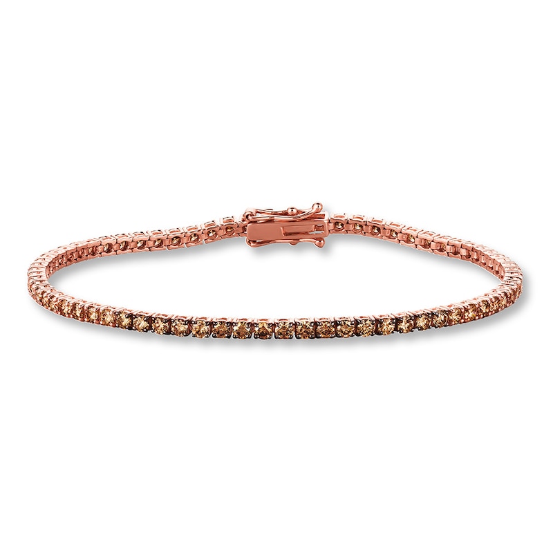 Main Image 1 of Le Vian Chocolate Ombre Tennis Bracelet 3-1/2 ct tw Diamonds 14K Gold