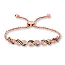 Le Vian Diamond Bolo Bracelet 3/8 carat tw 14K Strawberry Gold