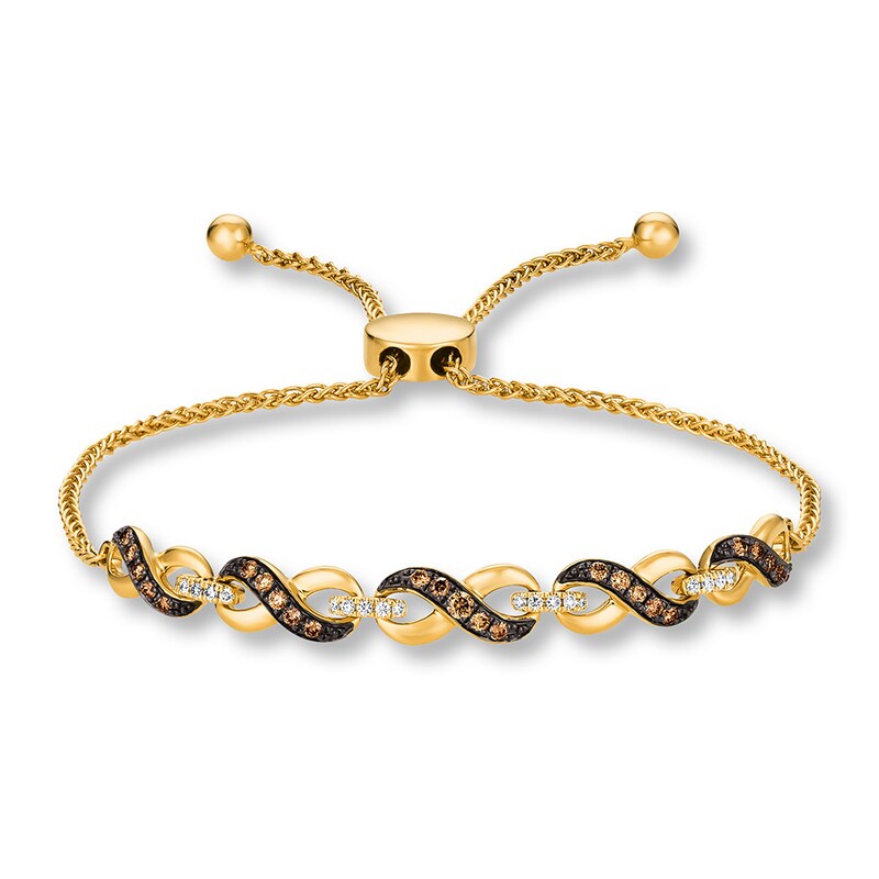 Main Image 1 of Le Vian Chocolate Diamond Bolo Bracelet 3/8 carat tw 14K Gold