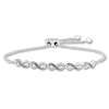 Thumbnail Image 1 of Black Diamond Bolo Bracelet 1/10 carat tw Sterling Silver