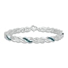 Thumbnail Image 0 of Blue & White Diamond Accented Bracelet Sterling Silver
