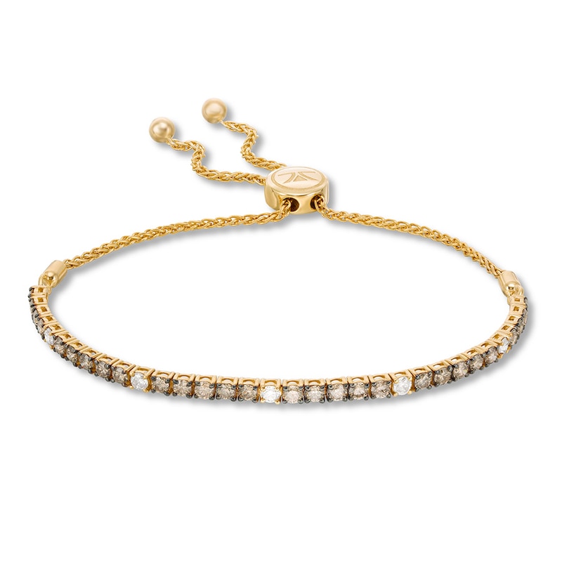 Main Image 1 of Le Vian Chocolate/Nude Diamond Bolo Bracelet 2 ct tw 14K Gold