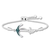 Thumbnail Image 1 of Blue & White Diamond Bolo Bracelet 1/15 ct tw Sterling Silver