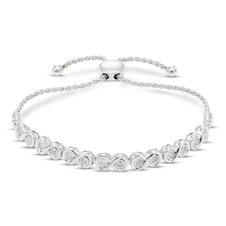 Diamond Bolo Bracelet 1/2 ct tw Round Sterling Silver | Jared