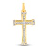 Thumbnail Image 1 of Men's Diamond Cross Necklace 1/3 ct tw 10K Yellow Gold